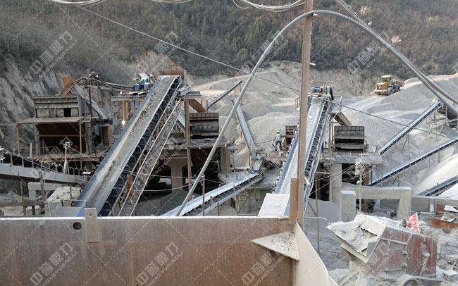 丹江口羊山鑫兰矿业时产700-900吨石料生产线